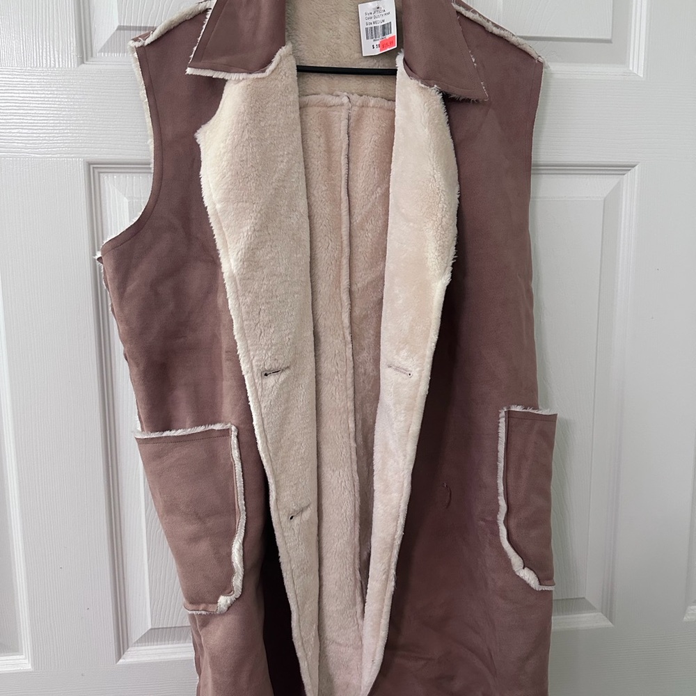 POL Brown and Cream Vest